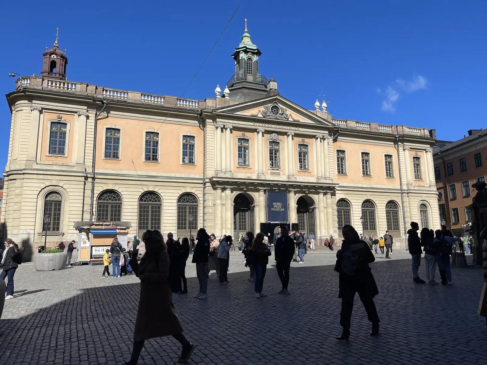 Façade du bâtiment du musée du prix Nobel à Gamla Stan, Stockholm